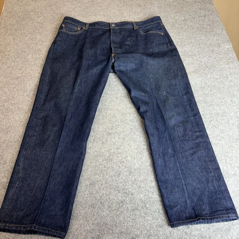 Levi Jeans 501 Mens 42x31 Straight Leg Button Fly‎ Blue Denim Original Fit